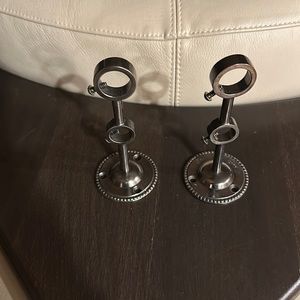 Pottery Barn Double curtain Rod Mounting hardware set of 2